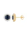 Diana M. 14k 2.38 Ct. Tw. Diamond & Blue Sapphire Earrings In Blue