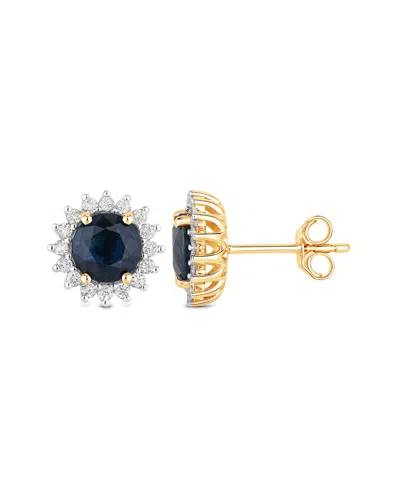 DIANA M. DIANA M. 14K 2.38 CT. TW. DIAMOND & BLUE SAPPHIRE EARRINGS