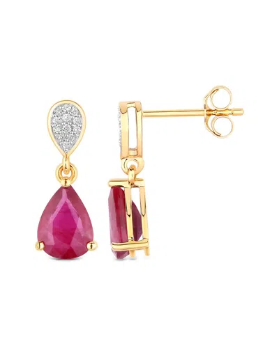 Diana M. 14k 2.46 Ct. Tw. Diamond & Ruby Earrings In Gold
