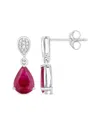 Diana M. 14k 2.46 Ct. Tw. Diamond & Ruby Earrings