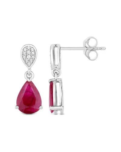 DIANA M. DIANA M. 14K 2.46 CT. TW. DIAMOND & RUBY EARRINGS