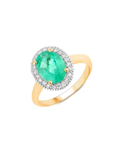 Diana M. 14k 2.62 Ct. Tw. Diamond & Zambian Emerald Ring In Gold
