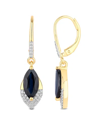 DIANA M. DIANA M. 14K 2.79 CT. TW. DIAMOND & BLUE SAPPHIRE EARRINGS