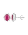 Diana M. 14k 3.14 Ct. Tw. Diamond & Ruby Earrings In Metallic