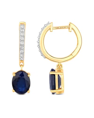 DIANA M. DIANA M. 14K 3.24 CT. TW. DIAMOND & BLUE SAPPHIRE EARRINGS