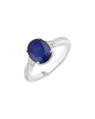Diana M. 14k 3.28 Ct. Tw. Diamond & Blue Sapphire Ring In Metallic