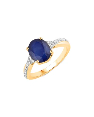 DIANA M. DIANA M. 14K 3.28 CT. TW. DIAMOND & BLUE SAPPHIRE RING
