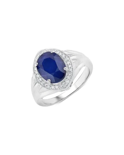 Diana M. 14k 3.31 Ct. Tw. Diamond & Blue Sapphire Ring In Metallic