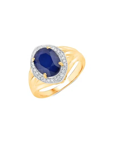 Diana M. 14k 3.31 Ct. Tw. Diamond & Blue Sapphire Ring In Gold