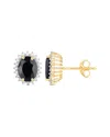 Diana M. 14k 3.32 Ct. Tw. Diamond & Blue Sapphire Earrings In Gold