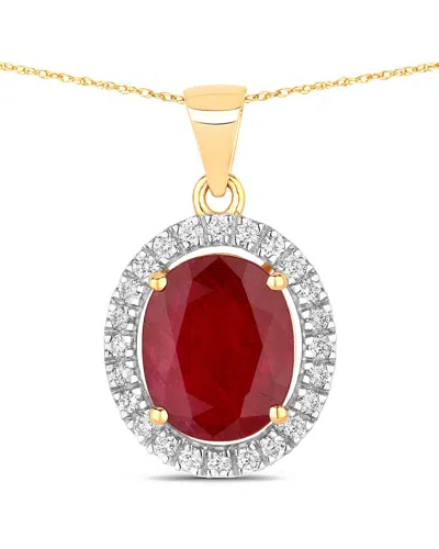 Diana M. 14k 3.78 Ct. Tw. Diamond & Ruby Pendant In Multi
