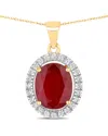 Diana M. 14k 3.78 Ct. Tw. Diamond & Ruby Pendant In Multi