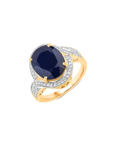 Diana M. 14k 6.52 Ct. Tw. Diamond & Blue Sapphire Ring In Gold