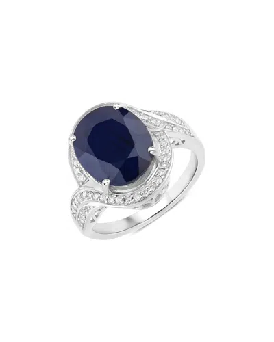 Diana M. 14k 6.52 Ct. Tw. Diamond & Blue Sapphire Ring In Metallic