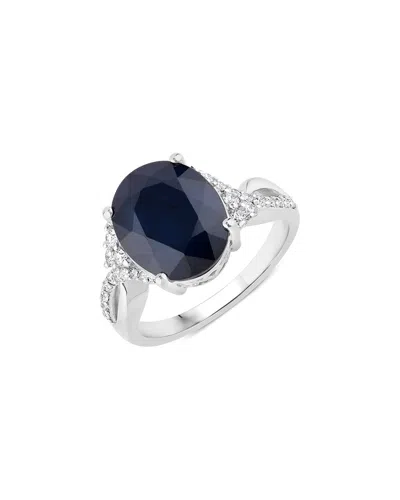Diana M. 14k 6.54 Ct. Tw. Diamond & Blue Sapphire Ring In White