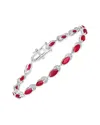 Diana M. 14k 6.79 Ct. Tw. Diamond & Ruby Bracelet In Metallic