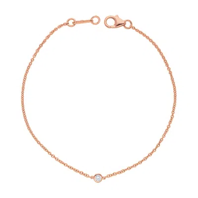 Diana M. 14k Rose Gold 0.20cts. Diamond Bracelet In Multi