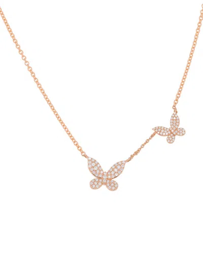 Diana M. 14k Rose Gold 0.33 Ct. Tw. Diamond Necklace In Brown