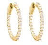 Diana M. 14kt Yellow Gold Diamond In-out Oval Hoop Earrings Containing 1.00 Cts Tw In Silver