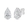 Diana M. 14kt 10ct Lab Grown 3 Prong Studs Pear Cut, Def Color, Vs Clarity, Excellent Cut In White