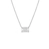 Diana M. 14kt 1ct Lab Grown East West, Diamond Solitaire Pendant, 4 Prong, Emerald Cut, Def Color, Vs Clarity In White