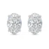 Diana M. 14kt 2ct Lab Grown 4 Prong Studs Oval Cut, Def Color, Vs Clarity, Excellent Cut In White