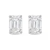 Diana M. 14kt 1.50cts Lab Grown 4 Prong Studs Emerald Cut, Def Color, Vs Clarity, Excellent Cut In White