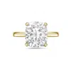 Diana M. 14kt 5cts Gold Lab Grown Cushion Cut Diamond Engagement Ring, Def Color, Vvs-vs Clarity, Excellent C In Yellow