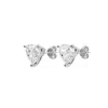 Diana M. 14kt 6ct Lab Grown 3 Prong Studs Heart Cut, Def Color, Vs Clarity, Excellent Cut In White