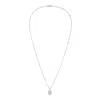 Diana M. 14kt 6cts Lab Grown East West, Diamond Solitaire Pendant, 4 Prong, Emerald Cut, Def Color, Vs Clarit In Pink