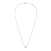 Diana M. 14kt 6cts Lab Grown East West, Diamond Solitaire Pendant, 4 Prong, Emerald Cut, Def Color, Vs Clarit In Pink