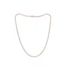 Diana M. 14kt Rose Gold Diamond Tennis Necklace Containing 9.70 Cts Tw (168 Stones) Measuring 16" In Gold