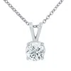 Diana M. 14kt Wg .75cts Lab Grown Diamond Solitaire Pendant, 3 Prong Setting, Rabbit Ear Bail, Def Color, Vs  In White