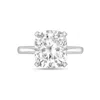 Diana M. Platinum 10.00 Ct Lab Grown Cushion Cut Solitaire Engagement Ring In White