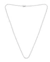 Diana M. 14kt White Gold Diamond Classic Straight Tennis Necklace Fetaures 4.07cts Carats Of Diamonds, 4 Pron In Silver