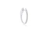 Diana M. 14kt White Gold Diamond Half-way Oval Hoop Earrings Containing 0.25 Cts Tw In Silver