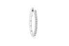 Diana M. 14kt White Gold Diamond Half-way Oval Hoop Earrings Containing 0.50 Cts Tw In Silver
