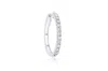 Diana M. 14kt White Gold Diamond Half-way Round Hoop Earrings With 1.00 Cts Tw In Silver
