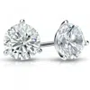 Diana M. 14kt White Gold Diamond Martini Stud Earrings Containing 1.00 Cts Tw In Silver