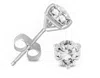 Diana M. 14kt White Gold Diamond Martini Stud Earrings Containing 0.50 Cts Tw In Silver