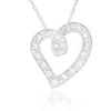 Diana M. 14kt White Gold Diamond Pendant 1.15ct Heart Shape In Silver