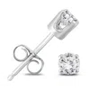 Diana M. 14kt White Gold Diamond Stud Earrings Containing 0.33 Cts Tw In Silver