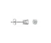 Diana M. 14kt White Gold Diamond Stud Earrings Containing 0.50 Cts Tw In Silver