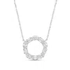 Diana M. 14kt White Gold Lab Grown Diamond Emerald Circle Pendant Weighing 3.17 Cts In White