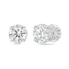 Diana M. 14kt White Gold Round Lab Grown Stud Earrings Weighing 7.00 Cts Tw In A Four Prong Setting