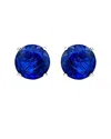 Diana M. 14kt White Gold Round Sapphire Stud Earrings Containing 0.50 Cts Tw In Blue