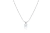 Diana M. 14kt White Gold Solitaire Diamond Pendant Featuring 0.84 Ct Clarity Enhanced Princess Cut Diamond In Silver