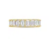 Diana M. 14kt White Yellow Emerald Cut Lab Grown Diamond Eternity Band Weighing 8.00 Cts In White