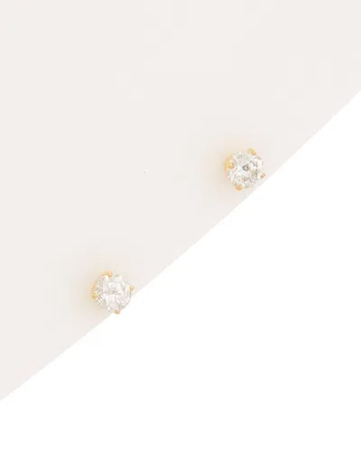 Diana M. 14kt Yellow Gold Diamond Stud Earrings Containing 0.75 Cts Tw In Silver