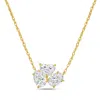 Diana M. 14kt Yellow Gold Lab Grown Diamond Pendant Featuring Featuring Heart Shape, Pear Shape, And Oval Sha In White